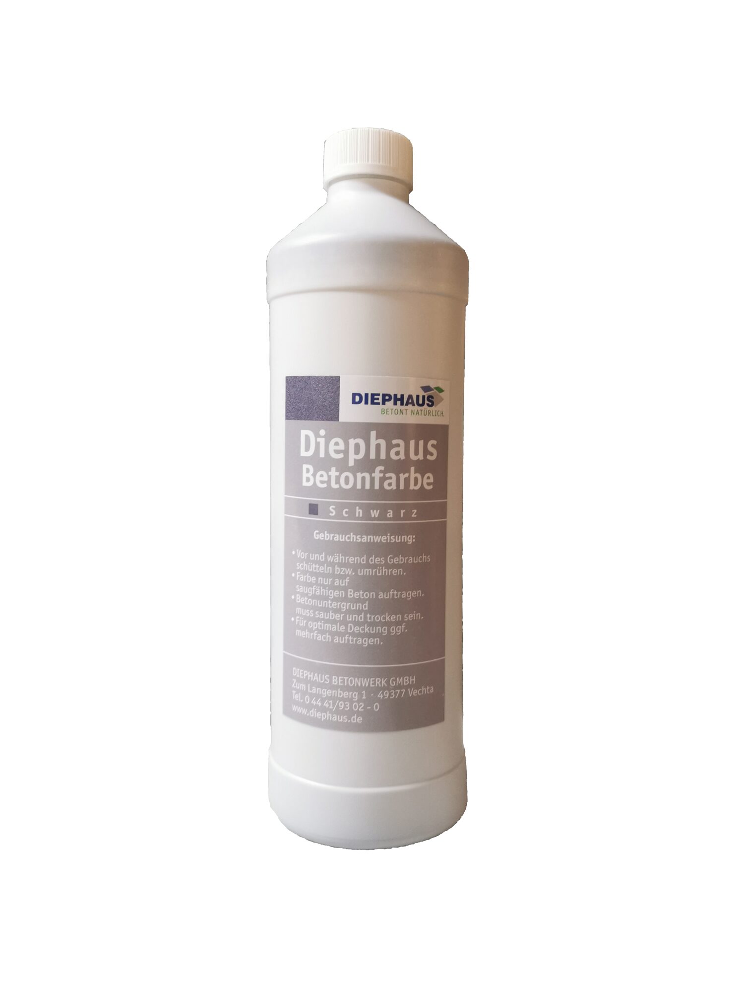 PFLEGEMITTEL – DIEPHAUS BETONFARBE SCHWARZ 1 LITER – 1 Liter – Hauptansicht