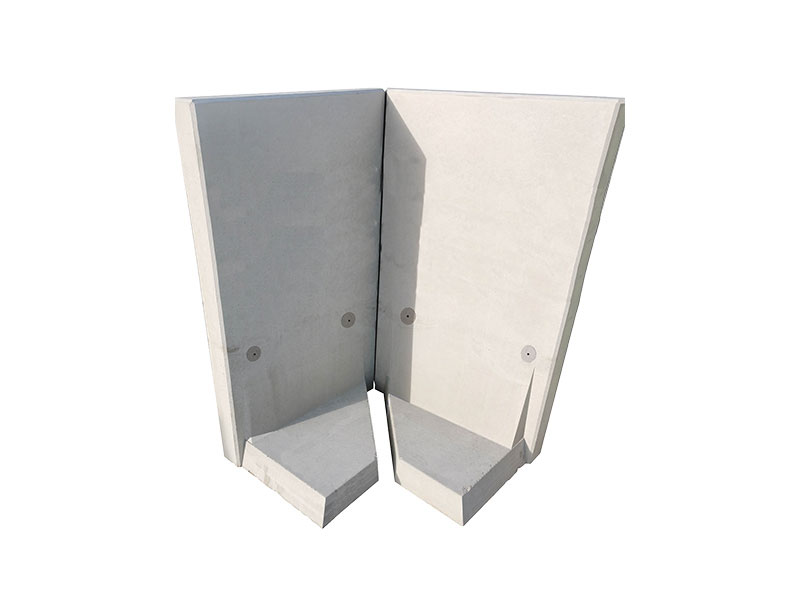 L-STEIN ECKE BEWEHRT 12 cm – L-STEIN-ECKE BEW 90 205/100/12 ZWEITEIL. – GRAU – 205 x 100 x 12 cm – Sichtbeton – Hauptansicht