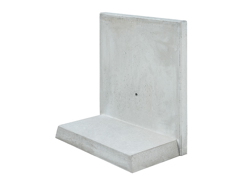 L-STEINE BEW. 8 cm 100 cm Bl. – L-STEIN BEWEHRT GRAU 130/100/70/8 CM – GRAU – 130 x 100 x 70 x 8 cm – Sichtbeton – Hauptansicht