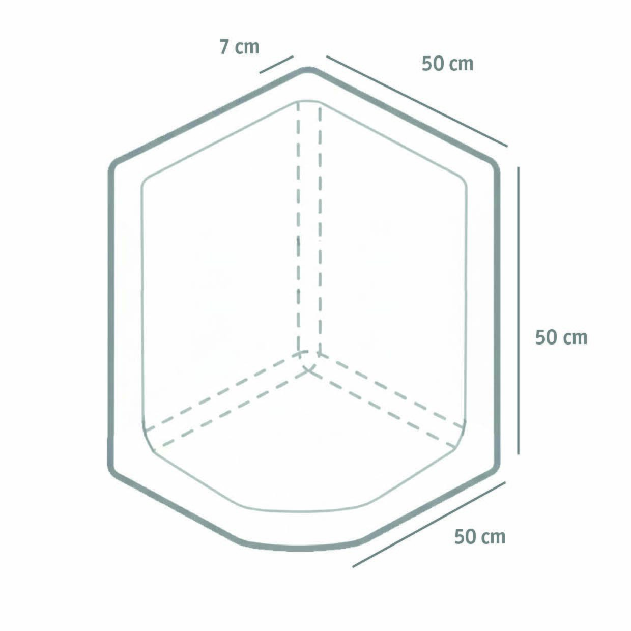 L-STEIN-ECKEN 50 cm Baulänge – L-STEIN- ECKE ANTHRAZIT 50/50/50/7 CM – ANTHRAZIT – 50 x 50 x 50 x 7 cm – Unbehandelt – Detailansicht
