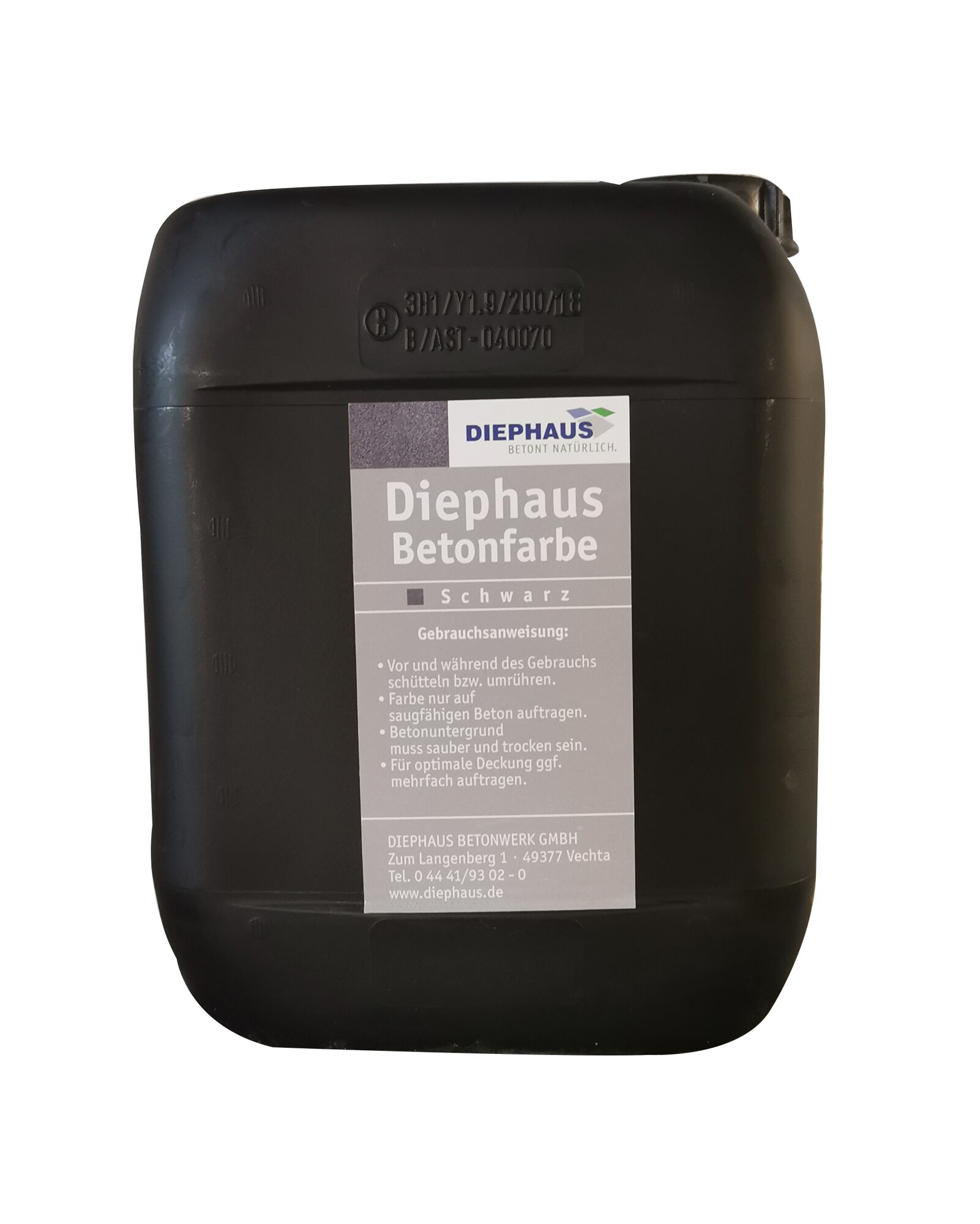 PFLEGEMITTEL – DIEPHAUS BETONFARBE SCHWARZ 5 LITER – 5 LITER – Hauptansicht