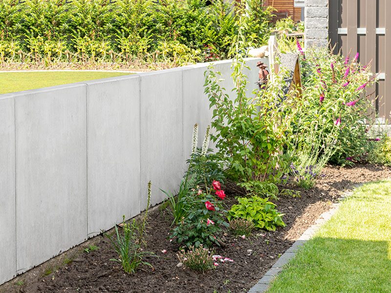 L-STEINE BEW. 8 cm 100 cm Bl. – L-STEIN BEWEHRT GRAU 155/100/85/8 CM – GRAU – 155 x 100 x 85 x 8 cm – Sichtbeton – Seitenansicht
